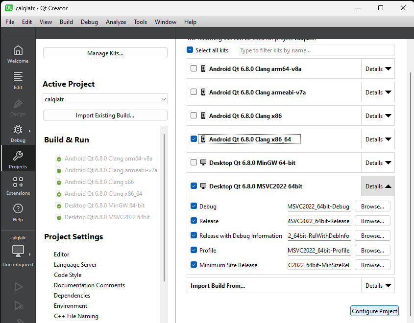 Configure Calqlatr