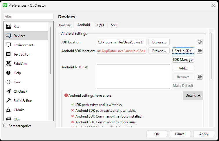 Android Device Setup